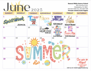 Kearny June Events Calendar in English