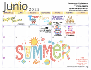 Kearny June Events Calendar in Spanish