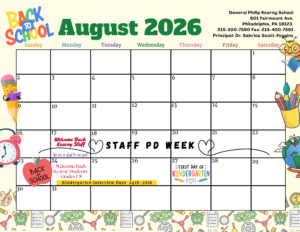 Kearny August 2026 Calendar